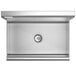 A top view of a stainless steel Regency hand sink with a hole for a faucet.