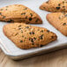 Unbaked Rich's blueberry scone dough on a baking sheet.