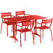a red chair with a white background