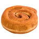 a cinnamon roll on a white background