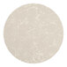 A round gray quartz table top with a white background.