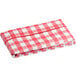 a red and white checkered fabric