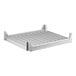 A white metal Camshelving® shelf with vented slats.