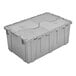 a grey plastic container with lid