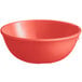 An orange Acopa Foundations melamine nappie bowl on a white background.