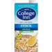 A carton of College Inn unsalted chicken stock.