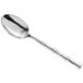 An Acopa stainless steel serving spoon with a handle.