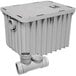 An Endura grey plastic 40 lb. grease trap with 2" threaded connections.