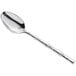 An Acopa stainless steel teaspoon with a handle.