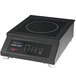 A black Spring USA MAX Induction Range on a countertop with buttons and a screen.