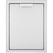 A white rectangular stainless steel cabinet with a single drawer.