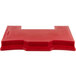 A red plastic Cambro connector for Versa carts.