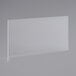 a clear rectangular object on a gray background