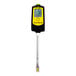 A yellow and black Vito Fryfilter FT 440 Fryer Oil Monitor with a screen showing the temperature.