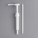 A white plastic pump with a white tube and cap.
