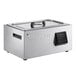 A silver stainless steel VacPak-It thermal sous vide circulator box with a black screen.