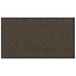 A brown Lavex Chevron Rib entrance mat with black trim.
