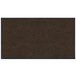 A rectangular brown carpet with a black border.