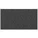 A grey rectangular doormat with a black chevron pattern.