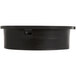A black plastic container with a lid.