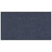A dark blue rectangular carpet with a black border.