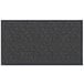 A grey rectangular door mat with a chevron pattern in black.