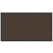 A brown rectangular entrance mat with a black border.