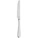 a silver knife on a white background