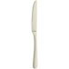An Amefa Austin stainless steel table knife with a white handle.