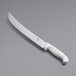 A Choice cimeter knife with a white handle.