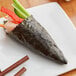 a sushi cone on a plate