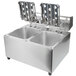A Cecilware stainless steel electric countertop deep fryer with two containers.