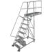 A Ballymore heavy-duty steel cantilever ladder with a platform and 8 steps.