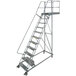 A Ballymore heavy-duty steel ladder with wheels.