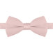 A close-up of a light pink Henry Segal poly-satin bow tie with an adjustable band.