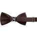 A brown Henry Segal poly-satin bow tie with adjustable silver buckles.