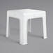 A white square Lancaster Table & Seating side table with legs.