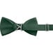 A Henry Segal hunter green poly-satin bow tie with metal buckles.