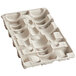 a white foam container with different shapes