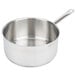 A Vollrath stainless steel saute pan with a handle.