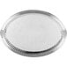 A silver oval tray with a fluted design.