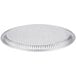 A Vollrath stainless steel oval tray with a fluted metal rim.