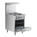 A stainless steel Imperial Range commercial electric range with 4 round burners and an oven.