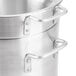 A Thunder Group aluminum double boiler pot with handles.