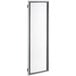 A white rectangular object with a black metal frame.
