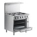 A stainless steel Imperial Range commercial electric range with six round plates.