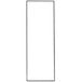 A rectangular black door gasket with four corners.