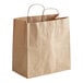 A brown Choice natural kraft paper bag with handles.