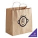 A brown Choice natural kraft paper bag with handles.