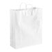 A white paper bag with handles.